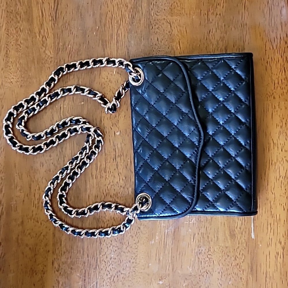 Rebecca Minkoff Black Quilted Chain Strap Purse